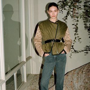 FRAME Quilted Colorblocked Jacket